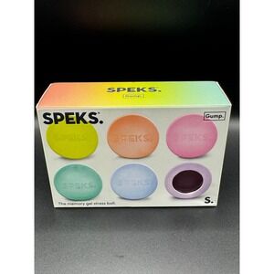 Speks Gump Memory Gel Stress Ball 6-Pack Set Prismatic Hues New